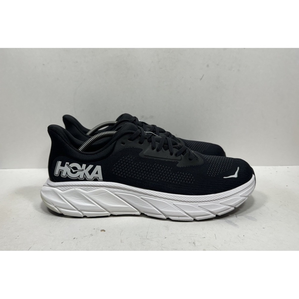 Hoka One One Arahi 7 Shoes Mens Size 12 Black White Running Sneaker 1147850 BWHT